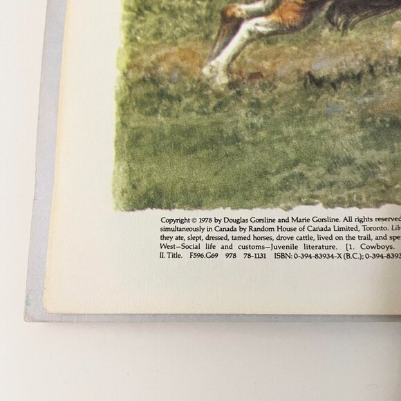 Vintage 1978 Cowboys by Marie and Douglas Gorsline Random House - Picture 15 of 16